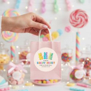 Sticker Rond L'Amour est un Candyland de bonbons nuptial très d