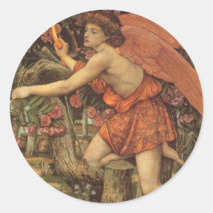 Sticker Rond L'Amour et la Jeune Fille par John Stanhope