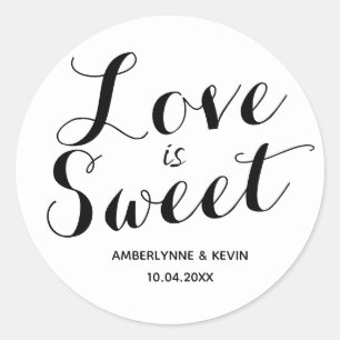 Sticker Rond L'amour minimaliste est doux