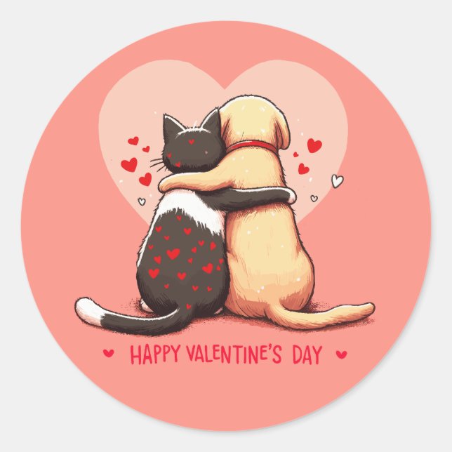 Sticker Rond L'amour ne connaît pas de limites (Devant)