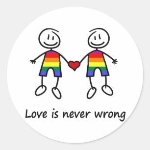 Sticker Rond L'amour n'est jamais faux