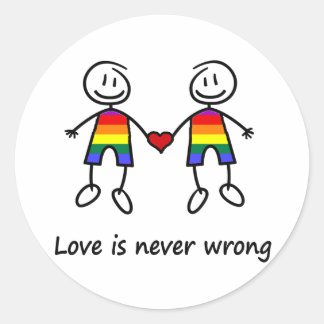 Sticker Rond L'amour n'est jamais faux