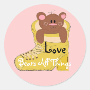 Sticker Rond L'amour supporte toutes choses