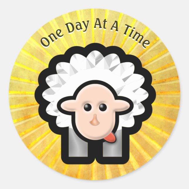 Sticker Rond Lampe à 12 pas en soleil - Personnalisée (Devant)