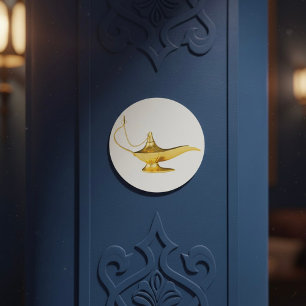 Sticker Rond Lampe de génie magique