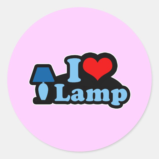 Sticker Rond Lampe I Love (Devant)