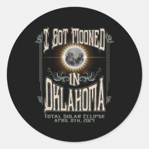 Sticker Rond Lancé En Oklahoma Total Solar Eclipse 2024
