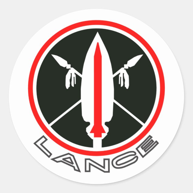 Sticker Rond Lance Missile (Devant)