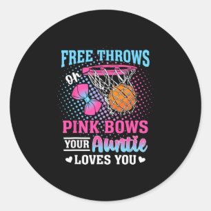 Sticker Rond Lancers Francs Ou Rubans Roses Ta Tante T'aime Rév