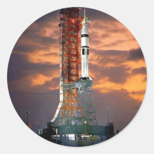 Sticker Rond Lanceur Apollo Soyuz de la NASA
