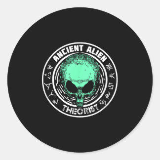 Sticker Rond L'Ancien Théoriste Astronaute Dit Oui Comme Cadeau