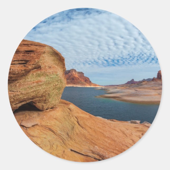 Sticker Rond Landscape of Lake Powell (Devant)