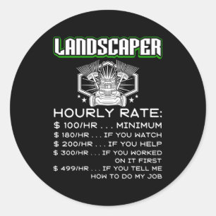 Sticker Rond Landscaping Grass Care Pelouse Mower