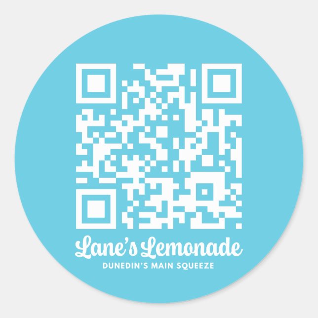 Sticker Rond Lane's Ducky QR (Devant)
