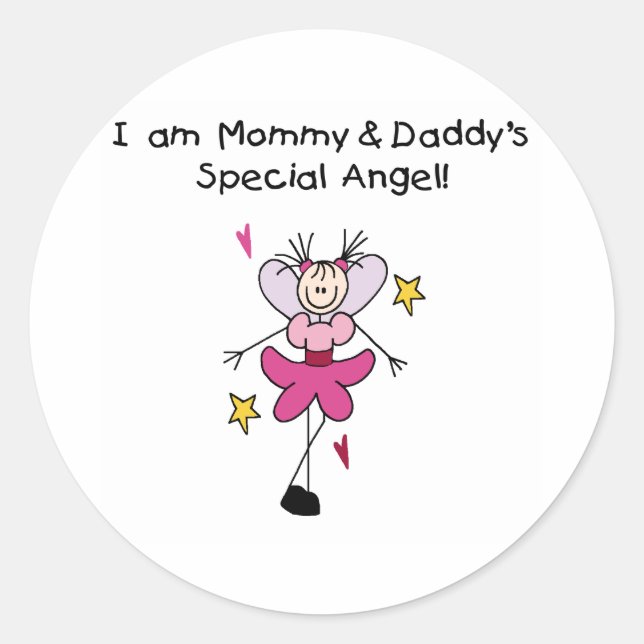 Sticker Rond L'ange spécial de maman et papa (Devant)