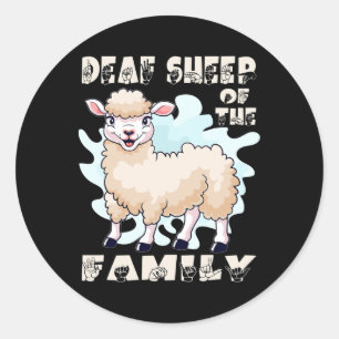 Sticker Rond Langue des signes Hand Gesture Langue des signes P
