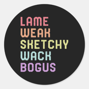 Sticker Rond Langue des Signes Infirme Faible Tee Slang Asl Sou