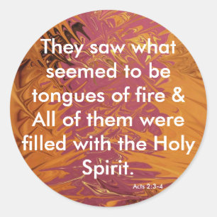 Sticker Rond Langues du feu