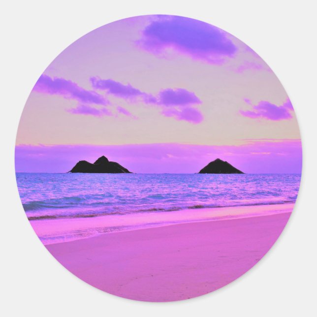 Sticker Rond Lanikai Sunrise (Devant)