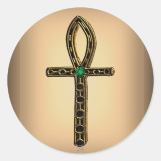 Sticker Rond L'Ankh (or)