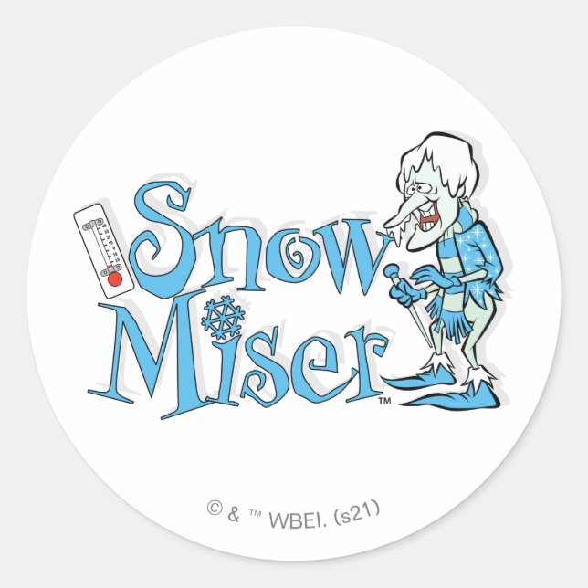 Sticker Rond L'ANNÉE SANS SANTA CLAUS™ | Snow Miser (Devant)