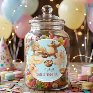 Sticker Rond L'anniversaire de Boucle d'or