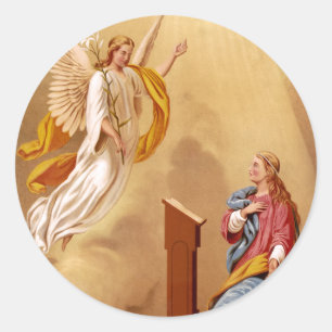 Sticker Rond L'Annonciation de la Vierge Marie