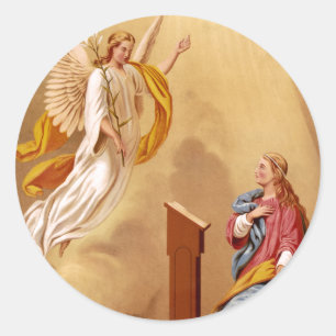 Sticker Rond L'Annonciation de la Vierge Marie
