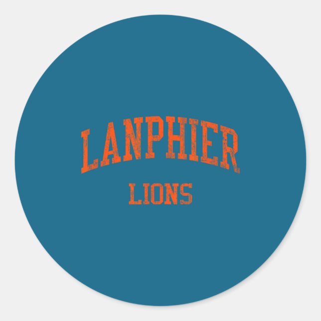 Sticker Rond Lanphier High School Hs Springfield (Devant)