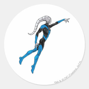 Sticker Rond Lanterne bleue 10