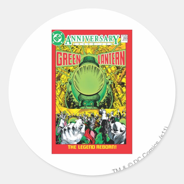 Sticker Rond Lanterne Verte - La Légende renaît (Devant)