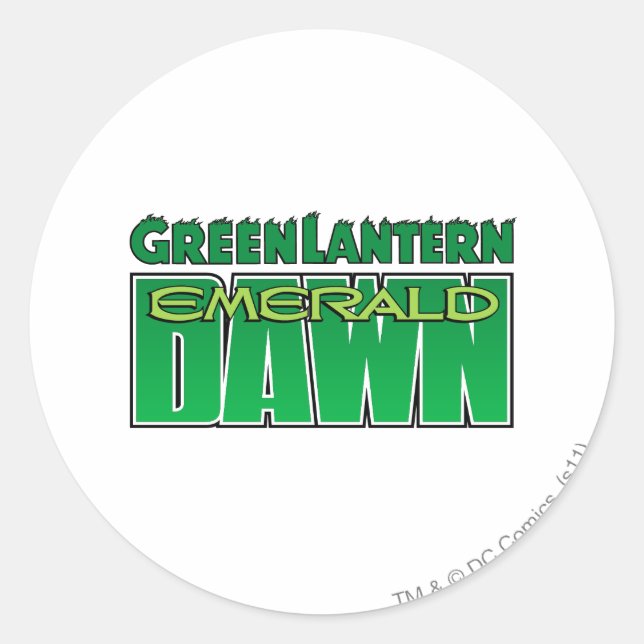 Sticker Rond Lanterne verte - logo Emerald Dawn (Devant)