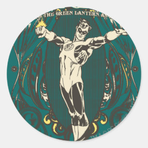 Sticker Rond Lanterne verte - Poster "sans peur"