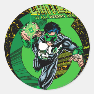 Sticker Rond Lanterne verte - Tout commence ici