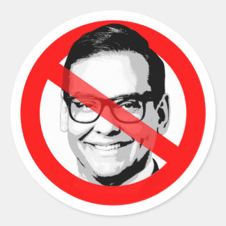 Sticker Rond L'Anti-George Santos A Franchi La Face