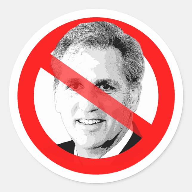 Sticker Rond L'Anti-Kevin Mccarthy A Traversé La Face (Devant)