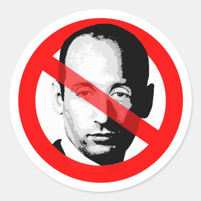Sticker Rond L'Anti-Stephen Miller a traversé la face (Devant)