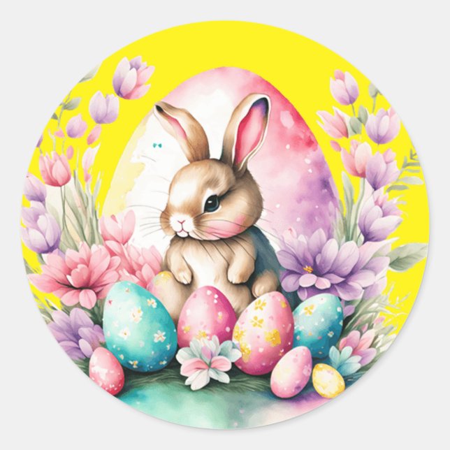 Sticker Rond Lapin (Devant)