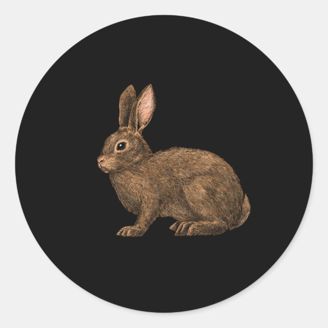Sticker Rond Lapin 2 (Devant)