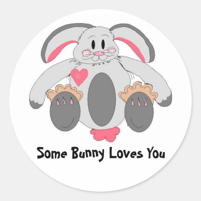 Sticker Rond Lapin couture (Devant)