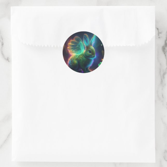 Sticker Rond Lapin de Clover (Sac)