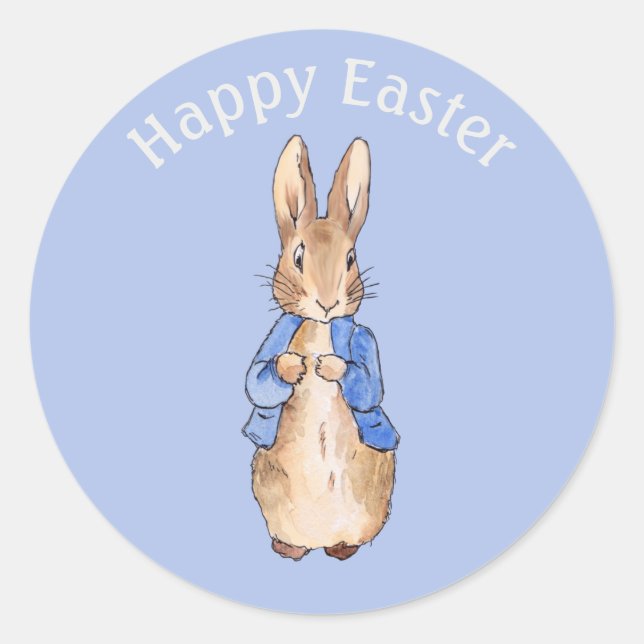 Sticker Rond lapin de Pâques (Devant)