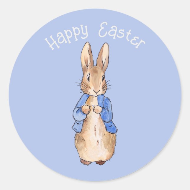 Sticker Rond lapin de Pâques (Devant)