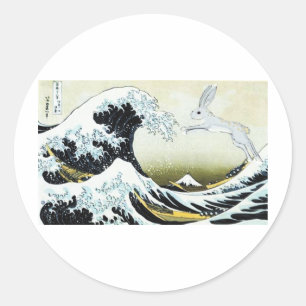 STICKER ROND LAPIN DE TSUNAMI