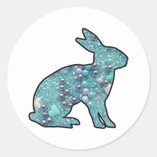 Sticker Rond Lapin doux (Devant)