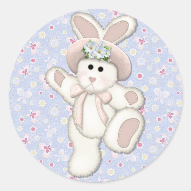 Sticker Rond Lapin du pays (Devant)