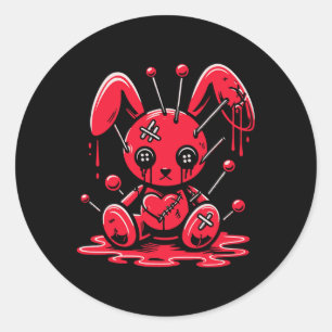 Sticker Rond Lapin En Plan Pastel Goth Anime Kawaii Obtenu