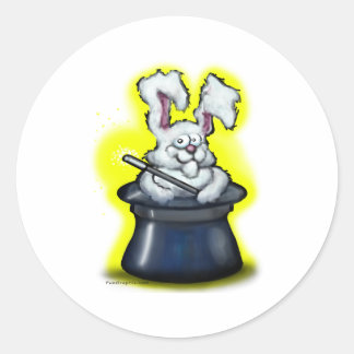 Sticker Rond Lapin Magique