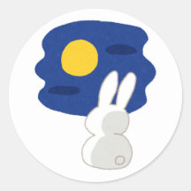 Lapin Mignon Sous la Lune