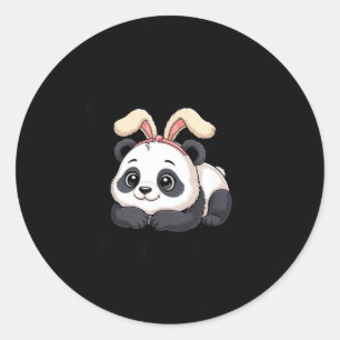 Sticker Rond Lapin Panda Mignon Certains Lapin T'aime